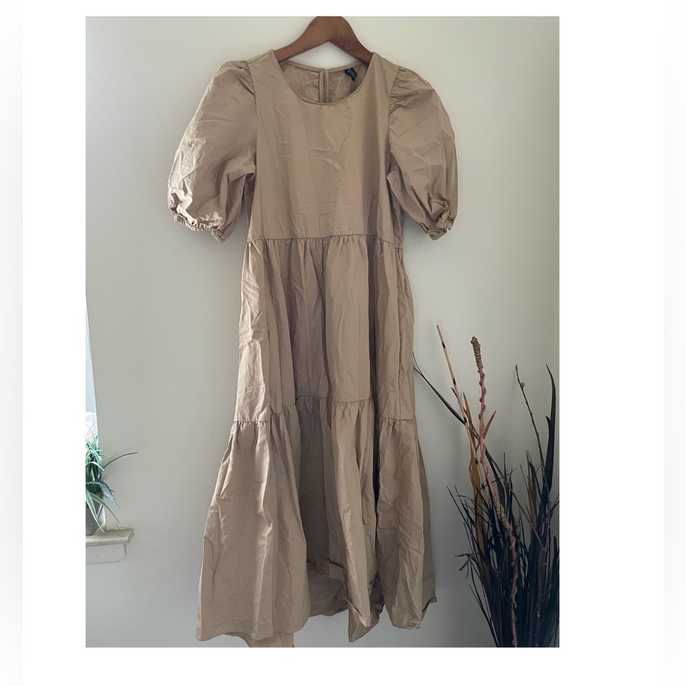 Zara Tan Maxi Dress - size medium